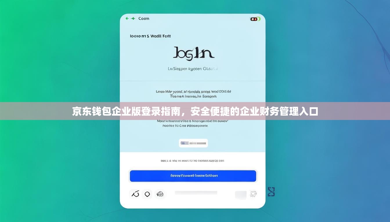 京东钱包企业版登录指南，安全便捷的企业财务管理入口